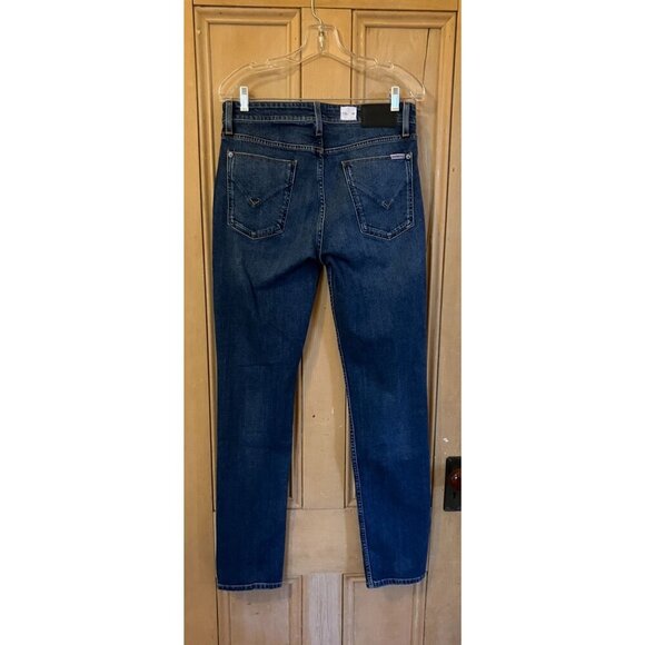 Hudson Mens Blake Slim Straight Distressed Whisker Jeans Size 32x33 Blue AN EXC - Picture 8 of 12